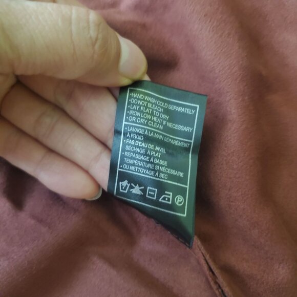 Bb Dakota womens jacket size small Drape Front Pre Faux Suede Cherrywood brown - Picture 11 of 15